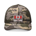 Camouflage Trucker Hat — Embroidered "Tariff War" Canadian Patch Cap