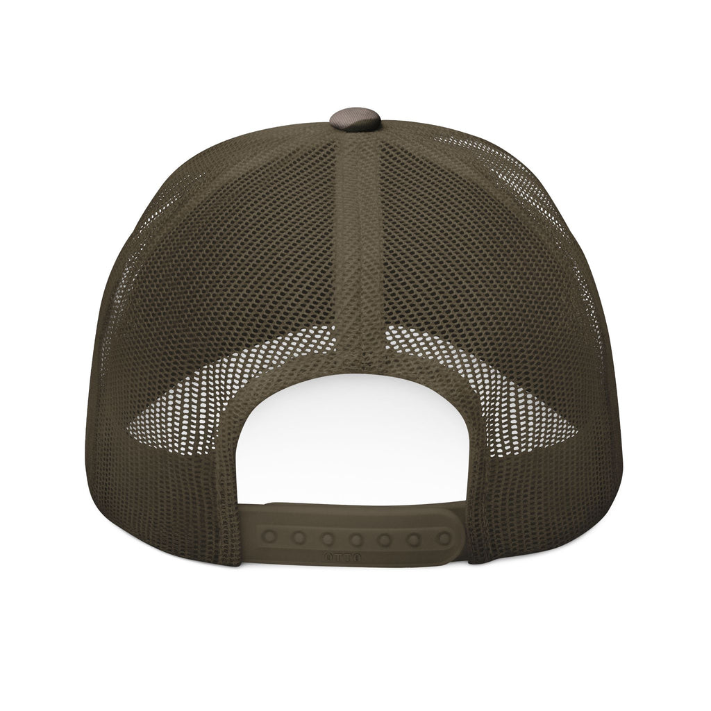 Camouflage Trucker Hat — Embroidered "Tariff War" Canadian Patch Cap
