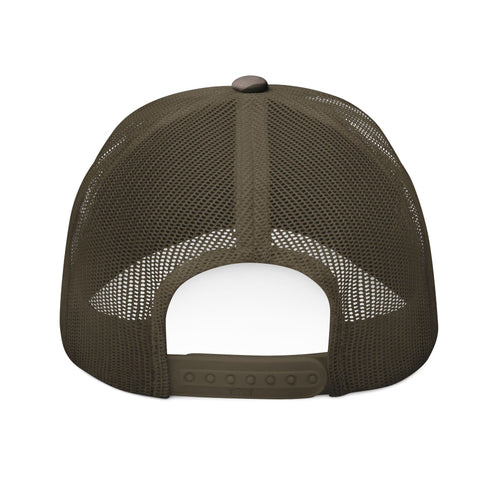 Camouflage Trucker Hat — Embroidered "Tariff War" Canadian Patch Cap